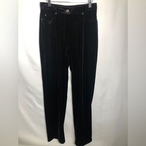Womens Black Velvet Pants. Size 8. Waist 29”. Breast Cancer Fundraiser